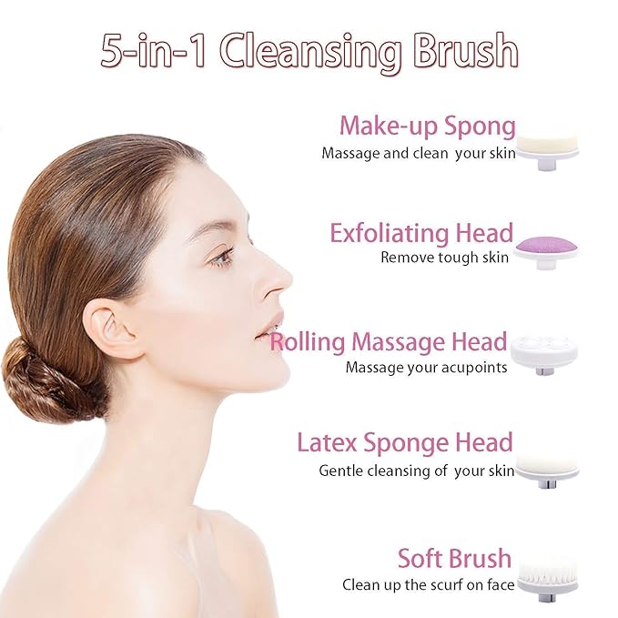 5 in 1 deep cleaning facial brush